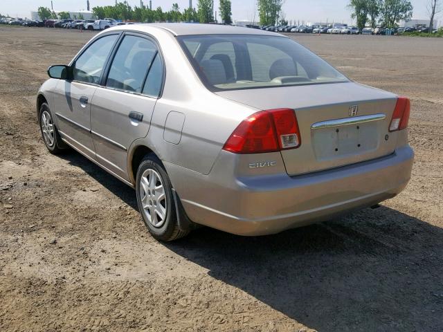 2HGES16153H905468 - 2003 HONDA CIVIC DX BEIGE photo 3