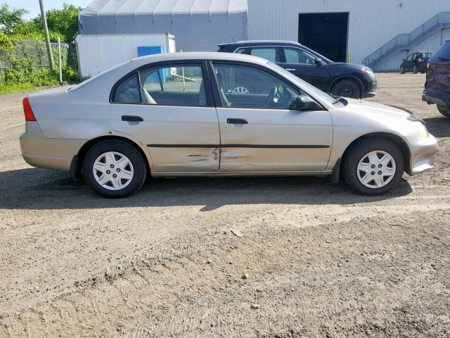 2HGES16153H905468 - 2003 HONDA CIVIC DX BEIGE photo 9