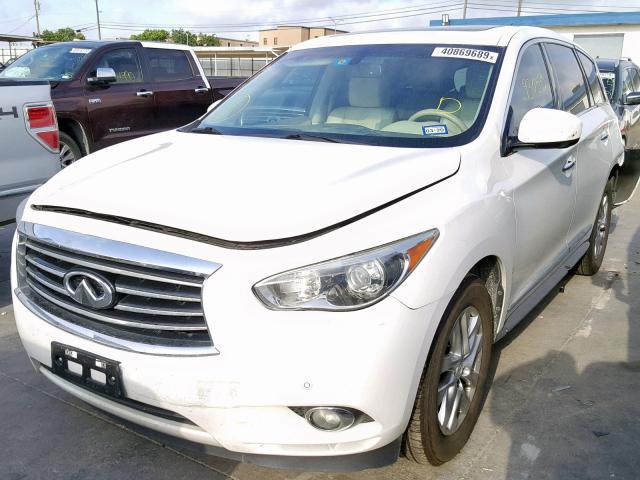 5N1AL0MN8DC312505 - 2013 INFINITI JX35 WHITE photo 2