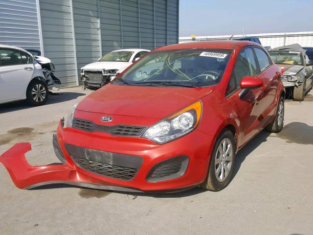 KNADM5A3XD6177196 - 2013 KIA RIO LX RED photo 2