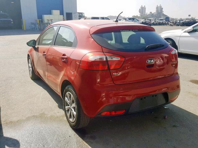 KNADM5A3XD6177196 - 2013 KIA RIO LX RED photo 3