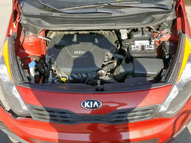 KNADM5A3XD6177196 - 2013 KIA RIO LX RED photo 7