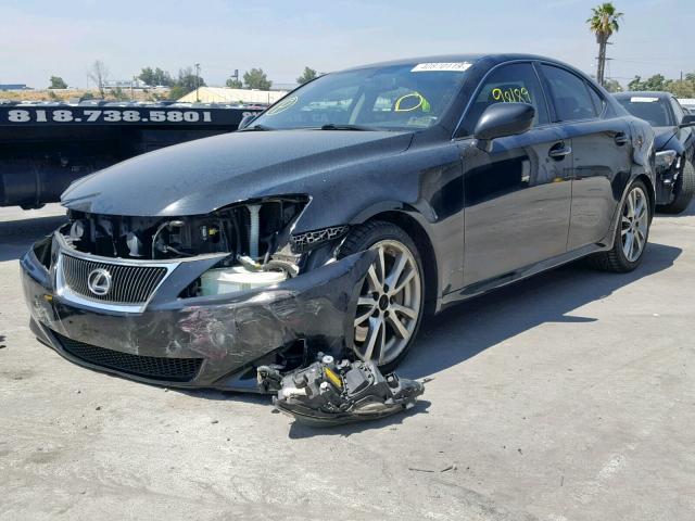 JTHBE262285019094 - 2008 LEXUS IS 350 BLACK photo 2