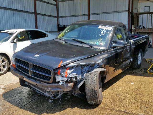 1B7FL36N42S505066 - 2002 DODGE DAKOTA SPO BLACK photo 2