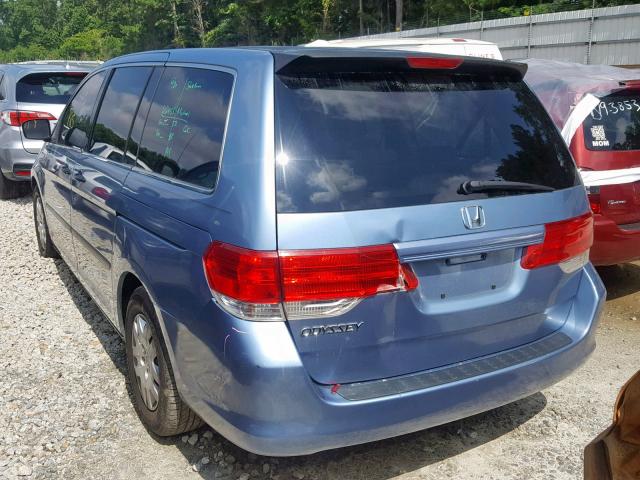 5FNRL38299B052134 - 2009 HONDA ODYSSEY LX BLUE photo 3