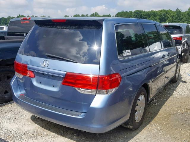 5FNRL38299B052134 - 2009 HONDA ODYSSEY LX BLUE photo 4