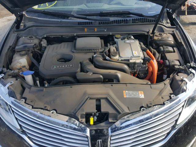 3LN6L2LU8ER803234 - 2014 LINCOLN MKZ HYBRID BLACK photo 7