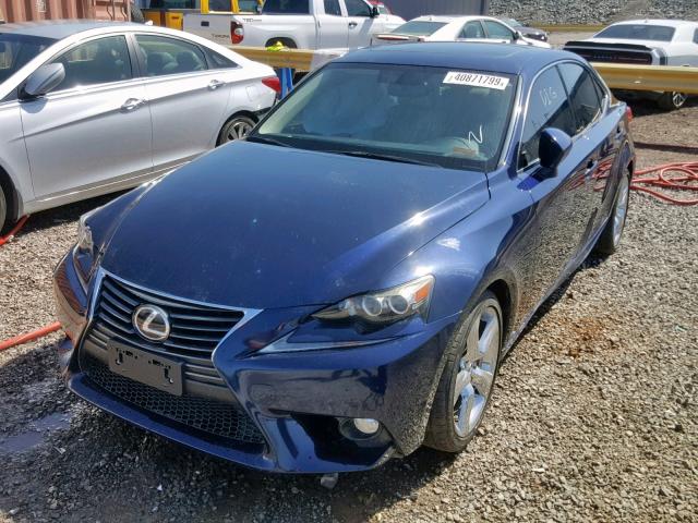 JTHBE1D27E5006317 - 2014 LEXUS IS 350 BLUE photo 2