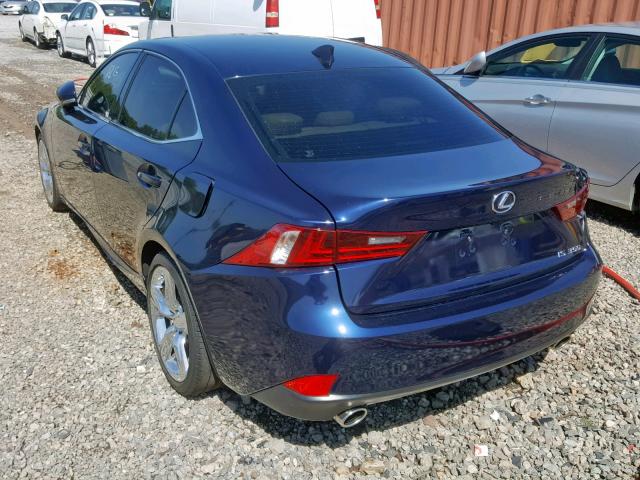 JTHBE1D27E5006317 - 2014 LEXUS IS 350 BLUE photo 3