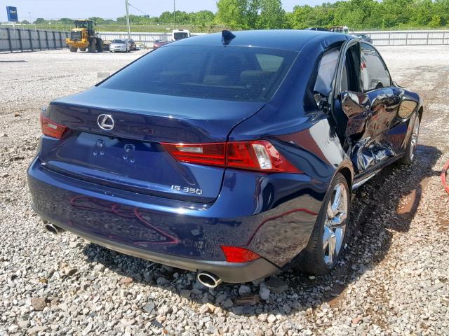 JTHBE1D27E5006317 - 2014 LEXUS IS 350 BLUE photo 4