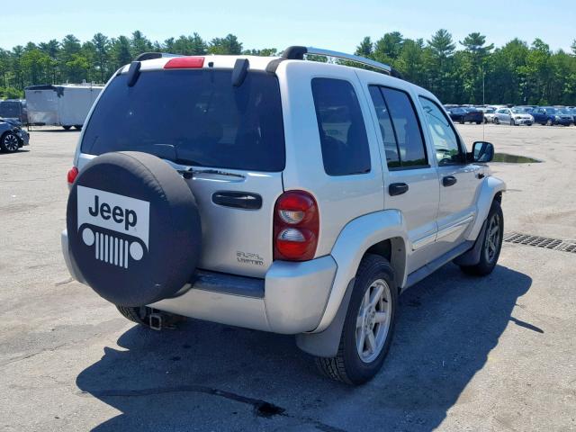 1J8GL58K86W115064 - 2006 JEEP LIBERTY LI SILVER photo 4