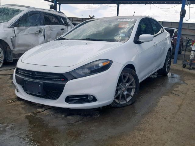 1C3CDFBB5ED861732 - 2014 DODGE DART SXT WHITE photo 2