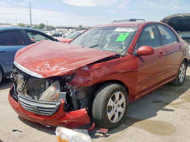 KNAFE222495639002 - 2009 KIA SPECTRA EX RED photo 2