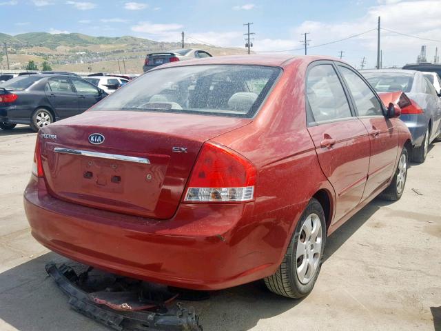 KNAFE222495639002 - 2009 KIA SPECTRA EX RED photo 4