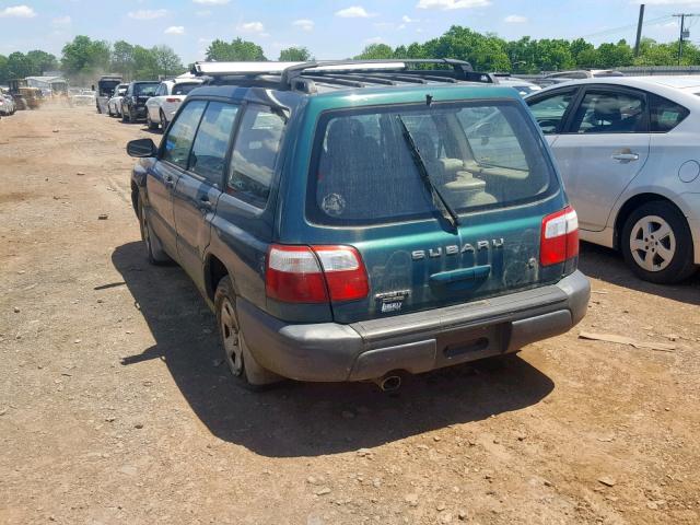 JF1SF63561H719649 - 2001 SUBARU FORESTER L GREEN photo 3