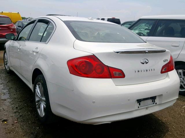 JN1CV6AR3CM674089 - 2012 INFINITI G37 WHITE photo 3