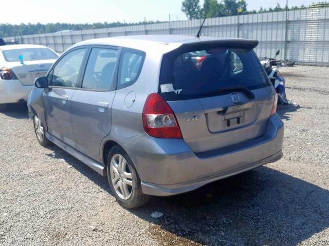 JHMGD38658S039808 - 2008 HONDA FIT SPORT GRAY photo 3