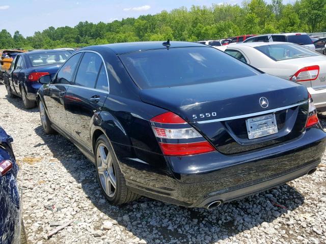 WDDNG71X08A219123 - 2008 MERCEDES-BENZ S 550 BLACK photo 3