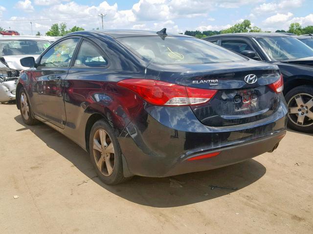 KMHDH6AE3DU022379 - 2013 HYUNDAI ELANTRA CO BLACK photo 3