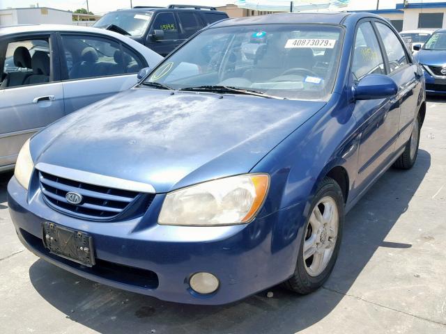 KNAFE121255168057 - 2005 KIA NEW SPECTR BLUE photo 2