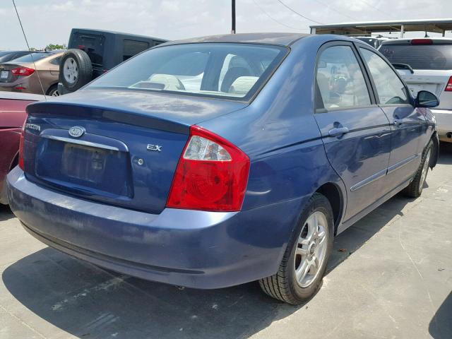 KNAFE121255168057 - 2005 KIA NEW SPECTR BLUE photo 4