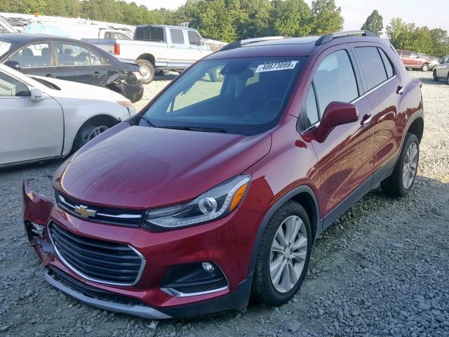 3GNCJMSB5JL374678 - 2018 CHEVROLET TRAX PREMI RED photo 2