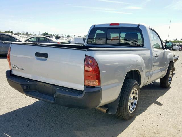 5TFNX4CN2DX022420 - 2013 TOYOTA TACOMA SILVER photo 4