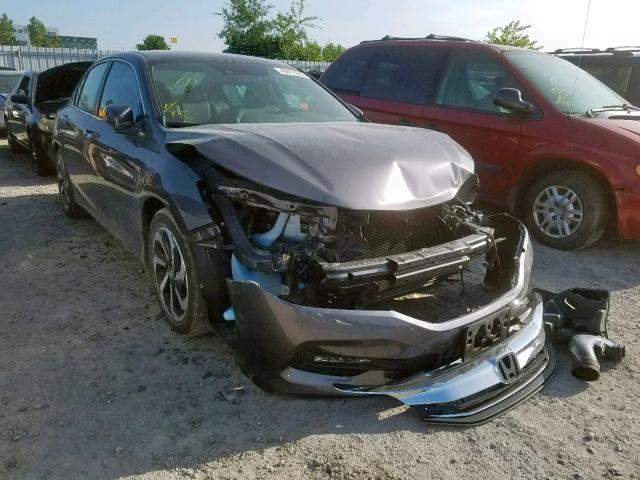 1HGCR2F86GA804322 - 2016 HONDA ACCORD EXL GRAY photo 1