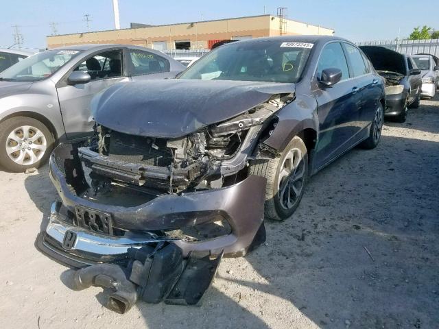 1HGCR2F86GA804322 - 2016 HONDA ACCORD EXL GRAY photo 2