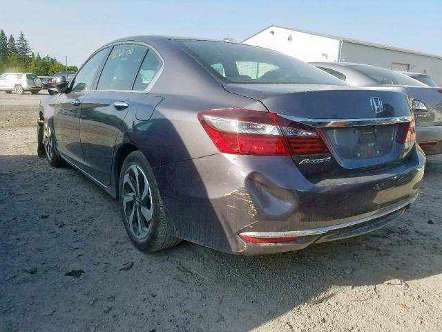 1HGCR2F86GA804322 - 2016 HONDA ACCORD EXL GRAY photo 3