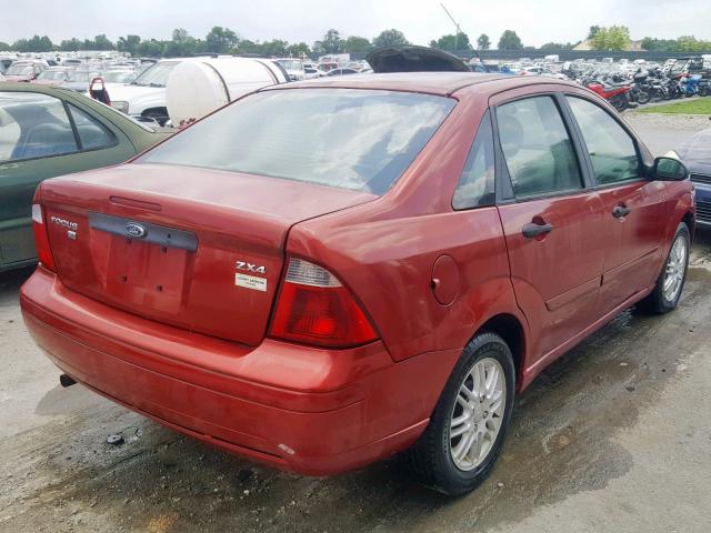 1FAFP34N65W146412 - 2005 FORD FOCUS ZX4 MAROON photo 4