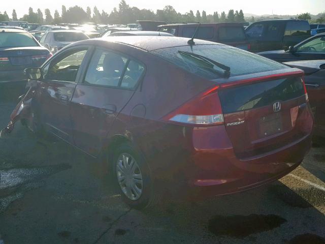 JHMZE2H5XAS004906 - 2010 HONDA INSIGHT LX RED photo 3