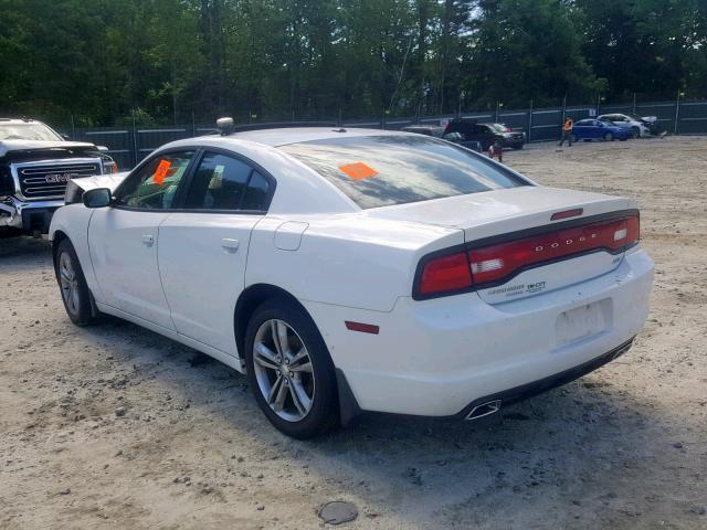 2C3CDXJG5EH319973 - 2014 DODGE CHARGER SX WHITE photo 3