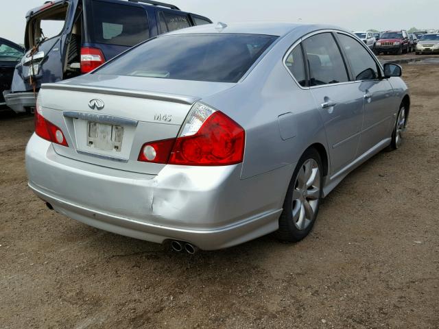 JNKBY01E96M203870 - 2006 INFINITI M45 BASE SILVER photo 4