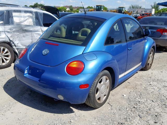 3VWDD21C3YM500752 - 2000 VOLKSWAGEN NEW BEETLE ლურჯი ფოტო 4