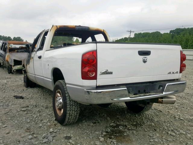 3D7KS28A98G160614 - 2008 DODGE RAM 2500 S WHITE photo 3