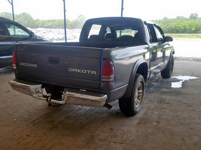 1D7HL38NX3S247777 - 2003 DODGE DAKOTA QUA GRAY photo 4