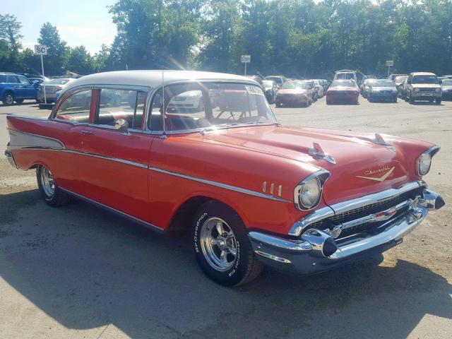 VC57B103036 - 1957 CHEVROLET BEL AIR RED photo 1