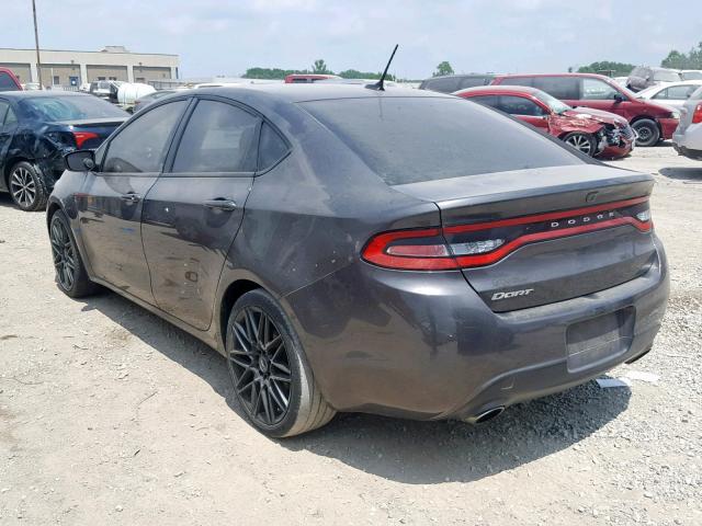 1C3CDFBB3FD101896 - 2015 DODGE DART SXT GRAY photo 3