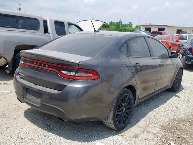 1C3CDFBB3FD101896 - 2015 DODGE DART SXT GRAY photo 4