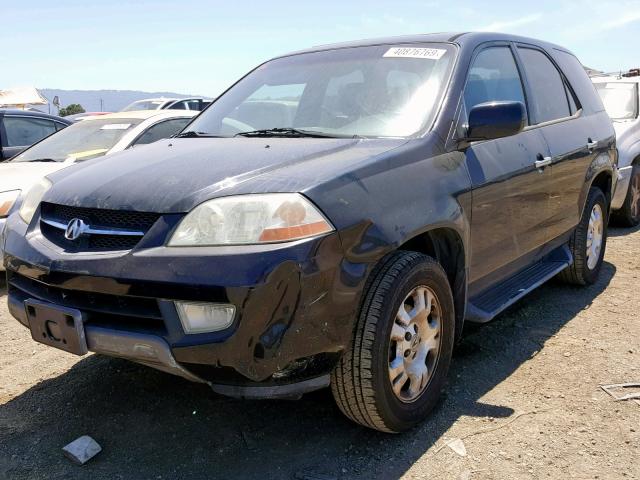 2HNYD18272H529201 - 2002 ACURA MDX BLACK photo 2