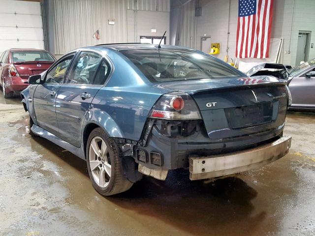 6G2EC57Y09L183635 - 2009 PONTIAC G8 GT BLUE photo 3