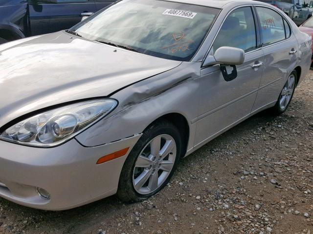 JTHBA30G155121892 - 2005 LEXUS ES 330 SILVER photo 9