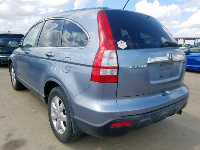 JHLRE38787C038860 - 2007 HONDA CR-V EXL BLUE photo 3