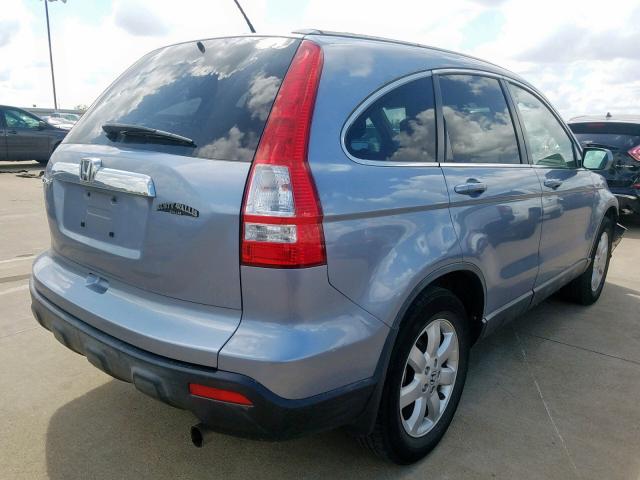 JHLRE38787C038860 - 2007 HONDA CR-V EXL BLUE photo 4