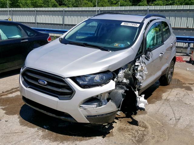 MAJ6P1CL6JC229368 - 2018 FORD ECOSPORT S SILVER photo 2