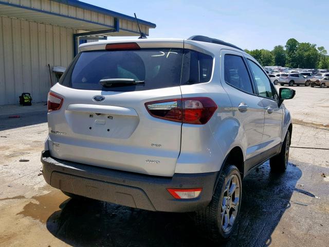 MAJ6P1CL6JC229368 - 2018 FORD ECOSPORT S SILVER photo 4