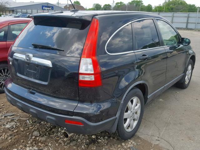 JHLRE48707C005521 - 2007 HONDA CR-V EXL BLACK photo 4