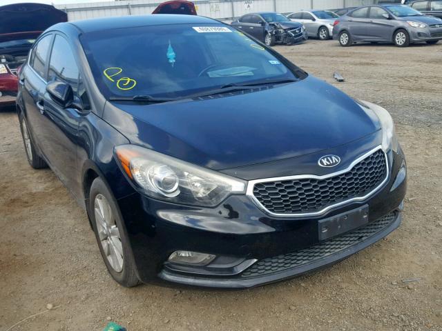 KNAFX4A81E5081342 - 2014 KIA FORTE EX BLACK photo 1