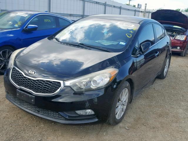 KNAFX4A81E5081342 - 2014 KIA FORTE EX BLACK photo 2